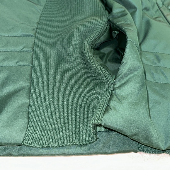 Studio Works Sport Green Side Stretch Full Zipper Puffer Vest Cold Weather Med - Picture 10 of 10